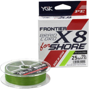 Шнур YGK Frontier Braid Cord X8 150 м (зелёный) #2.0/0.235 мм 30lb/13.5 кг (55450299) в Кривом Роге