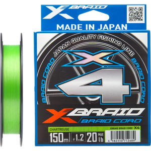 Шнур YGK X-Braid Braid Cord X4 150 м #2.0/0.235 мм 30lb/13.5 кг (55450316) в Кривом Роге