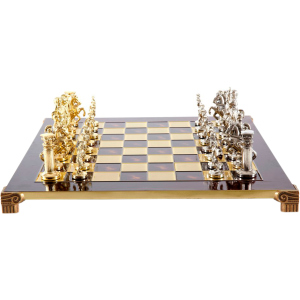 Шахматы Manopoulos Греко-римские, латунь, в деревянном футляре, красный, 44 х 44 см, 5.9 кг (S11RED) лучшая модель в Кривом Роге