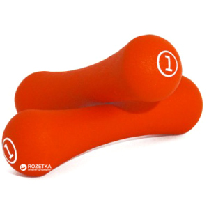 Гантели неопреновые LiveUp Neoprene Dumbbell 2х1 кг пара Orange (LS2002-B1)