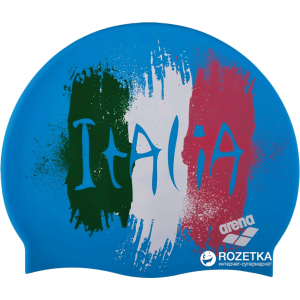 Шапочка для плавания Arena Print 21E368-32 Flag Italy Blue (3468335510323) лучшая модель в Кривом Роге