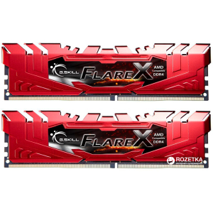 Оперативная память G.Skill DDR4-2400 16384MB PC4-19200 (Kit of 2x8192) Flare X Red (F4-2400C15D-16GFXR) рейтинг