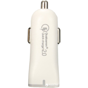 Автомобільний зарядний пристрій Value Qualcomm Quick Charge 2.0 USB White (S0765) краща модель в Кривому Розі