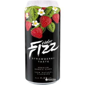 хорошая модель Упаковка сидра Fizz Strawberry 4% 0.5 л x 24 банки (4740098079316)