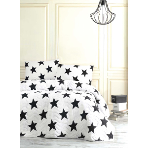 Покрывало Eponj Home B&W Big Star 200x220 + наволочки 50x70 2 шт (6100000168671) лучшая модель в Кривом Роге