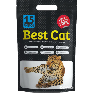 Наповнювач для котячого туалету Best Cat White Силікагелевий поглинаючий 15 л (SGL036/4820186930443) в Кривому Розі