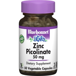 Минералы Bluebonnet Nutrition Цинк Пиколинат 50 мг 50 гелевых капсул (743715007383) ТОП в Кривом Роге