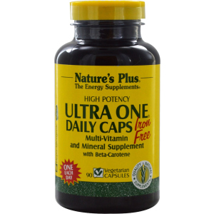 Мультивітаміни Natures Plus Ultra One без заліза 90 гелевих капсул (97467300910) в Кривому Розі