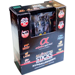 Полувлажные лакомства для собак Alpha Spirit sticks all 6 tastes in one 24 шт 240 г (as53024) (8437013576949) лучшая модель в Кривом Роге