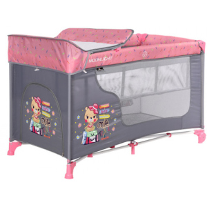 Манеж Lorelli Moonlight 2L pink travelling (MOONLIGHT 2L pink travel) краща модель в Кривому Розі