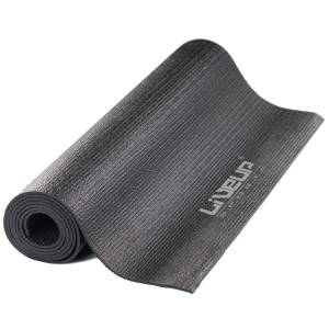 Килимок для йоги LiveUp PVC YOGA MAT 180x61x0.4см Чорний в Кривому Розі