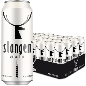 Упаковка пива Stangen Weiss Bier світле нефільтроване 4.9% 0.5 х 24 шт (4260556080093) краща модель в Кривому Розі