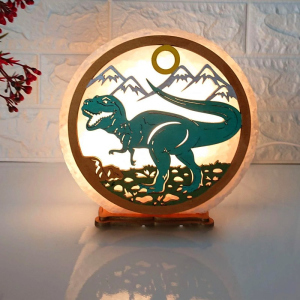 купити Соляна лампа світильник кругла Динозавр кольоровий (світильники) (20050)