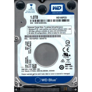 Накопичувач HDD 2.5 " SATA 1.0TB WD Blue 5400rpm 128MB (WD10SPZX) краща модель в Кривому Розі