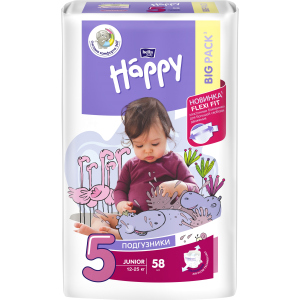 Підгузки дитячі Bella Baby Happy Junior 12-25 кг 58 шт (5900516601133) ТОП в Кривому Розі