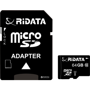 RiDATA microSDXC 64GB Class 10 UHS-I + SD адаптер (FF964426) краща модель в Кривому Розі