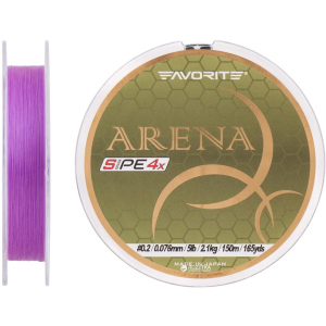 Шнур Favorite Arena PE 4x 150 м # 0.2/0.076 мм 2.1 кг Пурпуровий (16931097) в Кривому Розі
