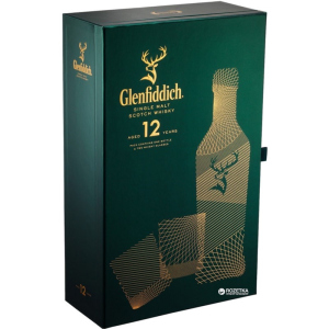 Виски Односолодовый Glenfiddich 12 yo + 2 стакана 0.7 л 40% (5010327345819) в Кривом Роге