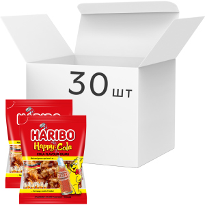 Упаковка конфет жевательных HARIBO Happy Cola 80 г х 30 шт (9002975318563)