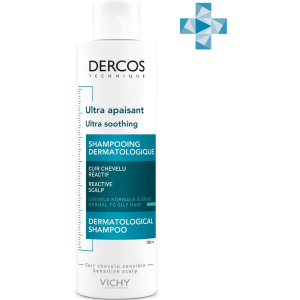 Заспокійливий шампунь Vichy Dercos для чутливої ​​шкіри голови, для нормального та жирного волосся 200 мл (3337875485128) ТОП в Кривому Розі