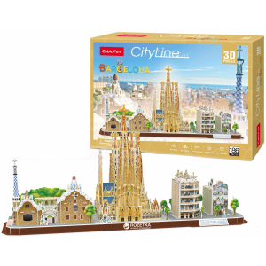 3D пазл CubicFun City Line Barcelona (MC256h) (6944588202545) в Кривом Роге