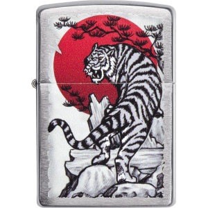 Зажигалка Zippo 200 Asian Tiger Design Серебристая (Zippo 29889) лучшая модель в Кривом Роге