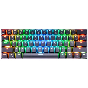 хорошая модель Клавиатура беспроводная, проводная Motospeed СK62, RGB, BT, USB Black ENG, UKR, RUS Outemu Red (mtck62bmr)