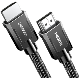 Кабель Ugreen HD135 HDMI to HDMI v2.1 8K-60 Гц/4K-120 Гц Braided 1 м Gray (90402014) лучшая модель в Кривом Роге