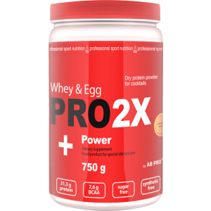 Протеин AB PRO PRO 2X Whey&amp;Egg Power 750 г Strawberry (2X750AB00ST23) краща модель в Кривому Розі