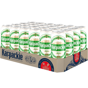 Упаковка пива Karpackie Pils светлое фильтрованное 4% 0.5 л х 24 шт (5900535000689G)