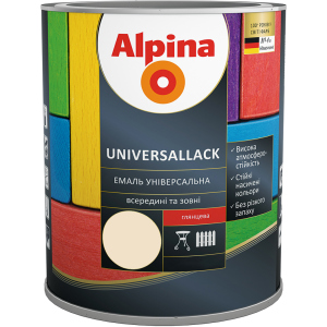 Емаль Alpina Universallack Глянсова 2.5 л Слонова кістка (948103711) краща модель в Кривому Розі