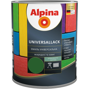 Эмаль Alpina Universallack Шелковисто-матовая 2.5 л Зеленая (948103731) лучшая модель в Кривом Роге