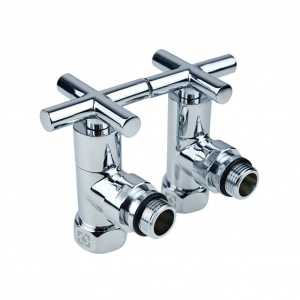 Комплект кутових радіаторних кранів Raftec Chrome RV-3034 1/2"x3/4" в Кривому Розі