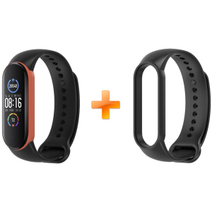 Xiaomi Mi Band 5 MiJobs двоколірний чорний/помаранчевий (MJ5-DSS005BO) краща модель в Кривому Розі