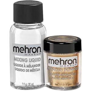 Металлическая пудра-порошок Mehron Metallic Powder + жидкость для смешивания Gold (129C-ML-GD) (764294529110) в Кривом Роге