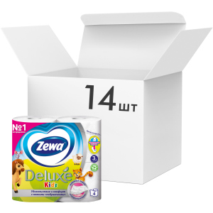 Упаковка туалетного паперу Zewa Kids тришаровий 14 шт по 4 рулони (7322540606225) в Кривому Розі