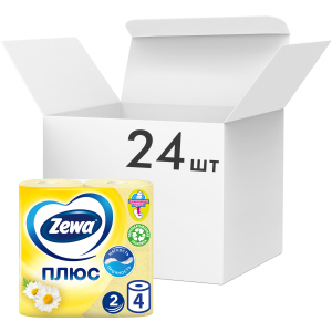 Упаковка туалетной бумаги Zewa Плюс двухслойной аромат Ромашки 24 шт по 4 рулона (4605331031301) лучшая модель в Кривом Роге