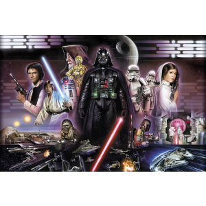 Фотошпалери паперові Komart Star Wars Darth Vader Collage Дарт Вейдер колаж 368x254 см 8 сегментів (8-482)