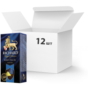 Упаковка чаю чорного з добавками пакетованого Richard King's Tea №1 25 пакетиків х 12 шт (4823063701891) в Кривому Розі