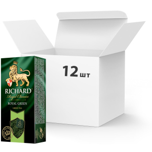 купить Упаковка чая зеленого пакетированного Richard Royal Green 25 пакетиков х 12 шт (4823063701716)