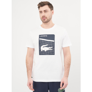 хороша модель Футболка Lacoste TH9654-001 2XL (T7) White (3665926112601)