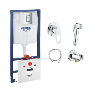 Комплект Grohe инсталляция Rapid SL 38772001 + набор для гигиенического душа со смесителем BauLoop 111042 лучшая модель в Кривом Роге