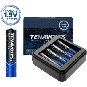 хорошая модель Аккумулятор Tenavolts Lithium AAA 1.5В 740 мА·ч 4 шт с зарядным устройством (191763001110)