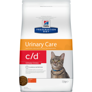 Сухий корм для кішок Hill's PRESCRIPTION DIET c/d Urinary Stress Feline Chicken з ідіопатичним циститом 1.5 кг (052742284200)