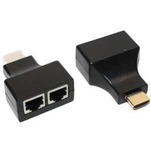 Адаптер Voltronic HDMI-2хRJ-45 Black (YT-SCPE HDMI/2P-30m720P/08516) краща модель в Кривому Розі