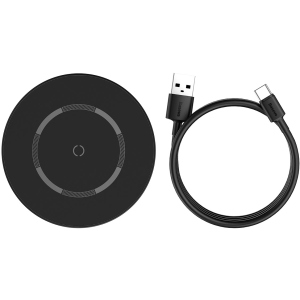 Бездротове ЗУ Baseus Simple Magnetic Wireless Charger Black (WXJK-E01)