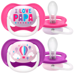 Пустушка ортодонтична Philips Avent Ultra Air I love... для дівчаток 6-18 місяців (8710103949299) в Кривому Розі