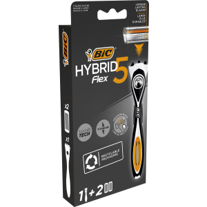 Станок для бритья мужской BIC Flex 5 Hibrid с 2 сменными картриджами (3086123644922) рейтинг