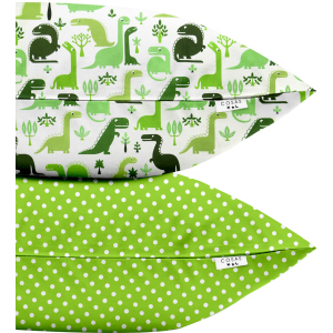 Набор наволочек Cosas Set Pillow Dino Green Dots Green 50х70 2 шт (4822052023662) ТОП в Кривом Роге