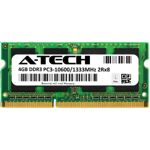 Оперативная память A-Tech 4GB DDR3-1333 (PC3-10600) SODIMM 2Rx8 (AT4G1D3S1333ND8N15V) ТОП в Кривом Роге